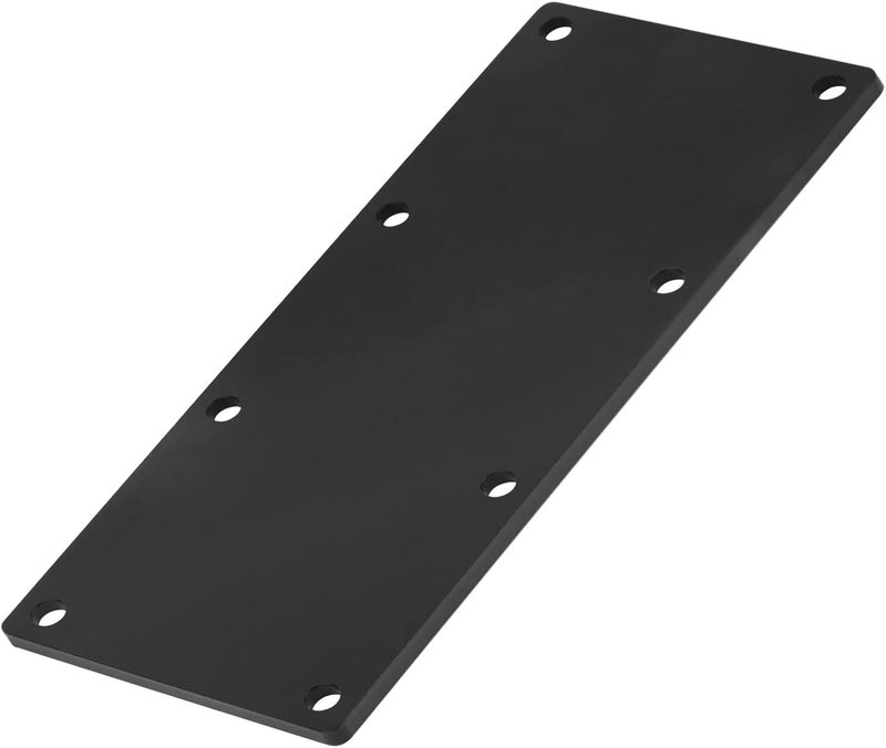 eoere 2 PCS 12" x 5" Heavy Duty Black Flat Straight Mending Bracket Plate, Repair Tie Corner Brace Fixing for Furniture, Wood Connector, Thickness 5/32"(8 Gauge Steel) - Image 3